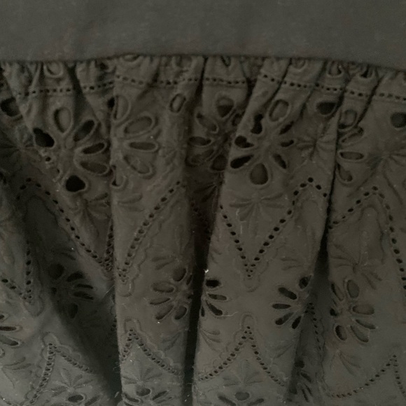 Broome Street Kate Spade Black Eyelet Flounce Tee - Picture 2 of 5